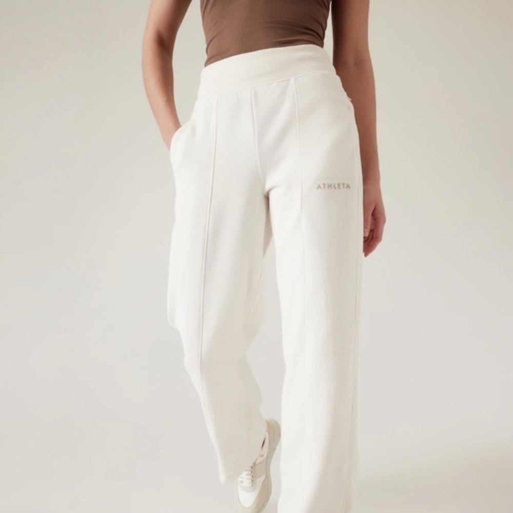Athleta Reteoplush Logo Straight Leg pants large tall nwt
